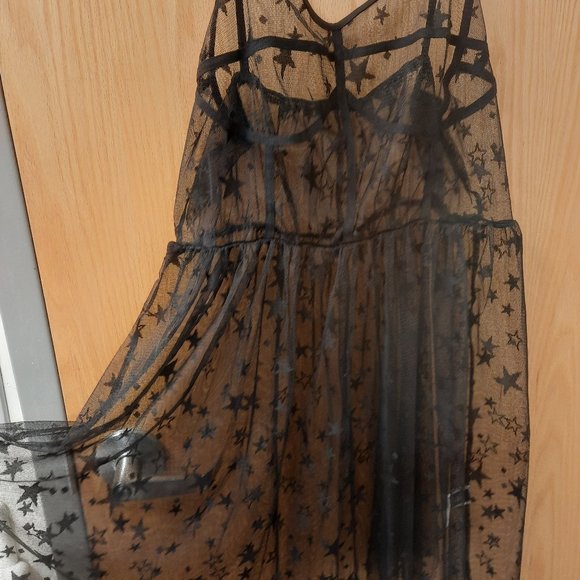 SHEIN Dresses & Skirts - Sheer Starry Night Spaghetti Strap Dress